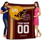 personalized minnesota golden gophers helmet theme maroon quilt blanket best selling