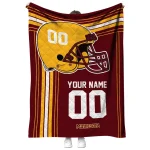 personalized minnesota golden gophers helmet theme maroon quilt blanket best selling