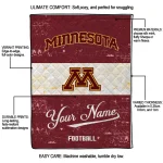 personalized minnesota golden gophers hibiscus burst maroon white quilt blanket best selling