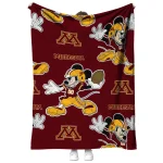 personalized minnesota golden gophers mickey football maroon quilt blanket best selling