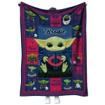 personalized minnesota twins yody baby motif navy quilt blanket best selling