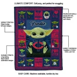 personalized minnesota twins yody baby motif navy quilt blanket best selling
