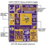 personalized minnesota vikings helmet passion purple quilt blanket best selling