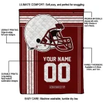personalized mississippi state bulldogs helmet theme maroon quilt blanket best selling