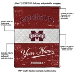 personalized mississippi state bulldogs hibiscus burst maroon white quilt blanket best selling