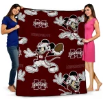 Personalized Mississippi State Bulldogs Mickey Football Maroon Quilt Blanket 1 personalized mississippi state bulldogs mickey football maroon quilt blanket best selling