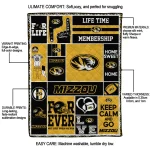 personalized missouri tigers helmet passion black quilt blanket best selling
