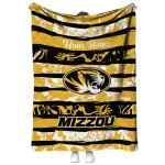 personalized missouri tigers layered florals black white quilt blanket best selling
