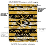 personalized missouri tigers layered florals black white quilt blanket best selling