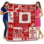 Personalized NC State Wolfpack Helmet Passion Red Quilt Blanket 1 personalized nc state wolfpack helmet passion red quilt blanket best selling