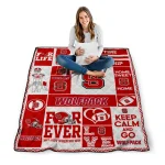 personalized nc state wolfpack helmet passion red quilt blanket best selling