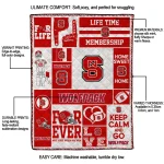 personalized nc state wolfpack helmet passion red quilt blanket best selling