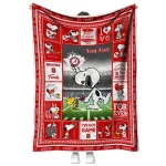 personalized nc state wolfpack snoopy coach red quilt blanket best selling