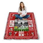 personalized nc state wolfpack snoopy coach red quilt blanket best selling