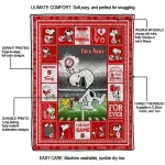 personalized nc state wolfpack snoopy coach red quilt blanket best selling