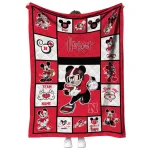 personalized nebraska cornhuskers mickey crimson red white quilt blanket best selling