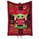 personalized nebraska cornhuskers yody baby pattern red quilt blanket best selling