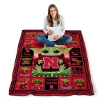 personalized nebraska cornhuskers yody baby pattern red quilt blanket best selling
