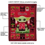 personalized nebraska cornhuskers yody baby pattern red quilt blanket best selling