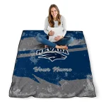 personalized nevada wolf pack brushstroke layers blue quilt blanket best selling