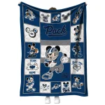 personalized nevada wolf pack mickey crimson blue white quilt blanket best selling
