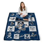 personalized nevada wolf pack mickey crimson blue white quilt blanket best selling