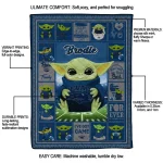 personalized nevada wolf pack yody baby pattern blue quilt blanket best selling