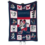 personalized new england patriots mickey crimson blue white quilt blanket best selling