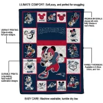 personalized new england patriots mickey crimson blue white quilt blanket best selling