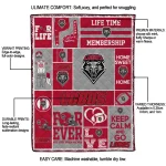 personalized new mexico lobos helmet passion red quilt blanket best selling