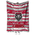 personalized new mexico lobos layered florals red white quilt blanket best selling