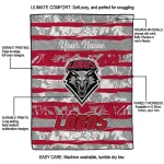 personalized new mexico lobos layered florals red white quilt blanket best selling