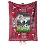 personalized new mexico lobos snoopy coach red quilt blanket best selling