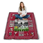 personalized new mexico lobos snoopy coach red quilt blanket best selling