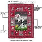 personalized new mexico lobos snoopy coach red quilt blanket best selling