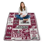 personalized new mexico state aggies helmet passion crimson quilt blanket best selling