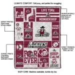 personalized new mexico state aggies helmet passion crimson quilt blanket best selling