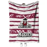 personalized new mexico state aggies layered florals crimson white quilt blanket best selling