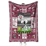personalized new mexico state aggies snoopy coach crimson quilt blanket best selling