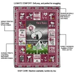 personalized new mexico state aggies snoopy coach crimson quilt blanket best selling