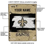 personalized new orleans saints grunge patch gold white quilt blanket best selling