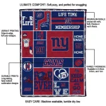 personalized new york giants helmet passion blue quilt blanket best selling