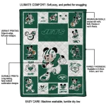 personalized new york jets mickey crimson green white quilt blanket best selling