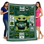 personalized new york jets yody baby pattern green quilt blanket best selling