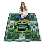 personalized new york jets yody baby pattern green quilt blanket best selling
