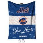personalized new york mets snoopy victory blue white quilt blanket best selling