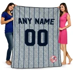 personalized new york yankees pin dot quilt blanket best selling