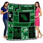 personalized north texas mean green helmet passion green quilt blanket best selling