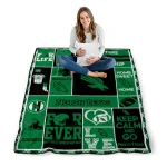 personalized north texas mean green helmet passion green quilt blanket best selling