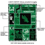 personalized north texas mean green helmet passion green quilt blanket best selling